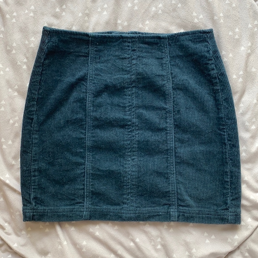 PacSun Corduroy Mini Skirt in Dark Teal Size 26